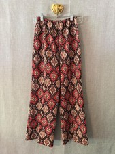True Vintage Bohemian Pattern Retro Shapes Metallic Thread With Union Label