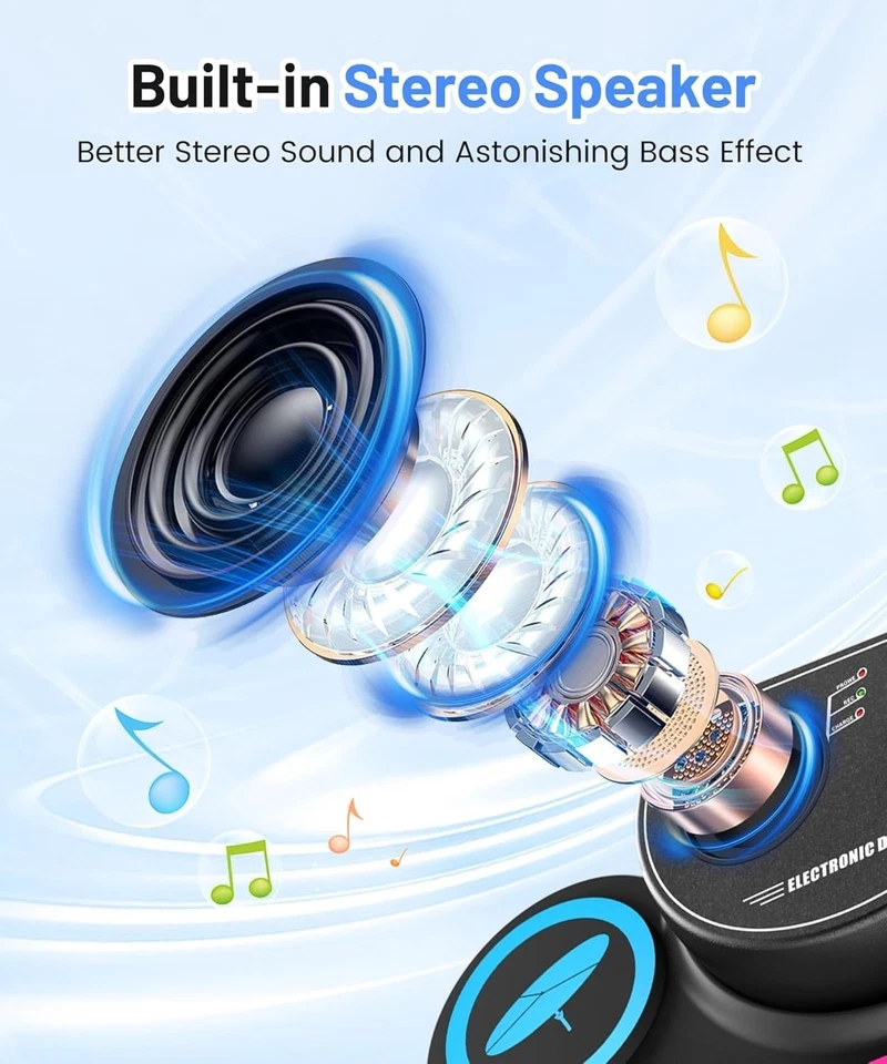 Batería Electrónica Musical Para Niños 9 Tambores Juguetes Musicales Para Niños. - Image 4 of 4