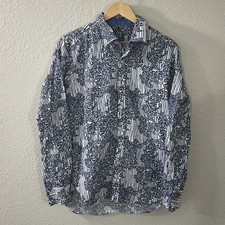 Robert Graham Casual Button Down Shirt Size Large - Blue Floral
