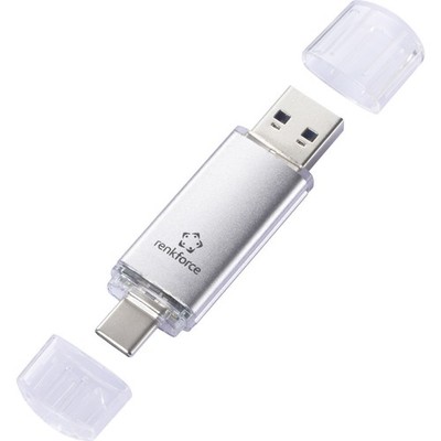 Renkforce RF-USBOS-220 USB-Stick  32 GB Silber RF-6684362 USB-A, USB-C 