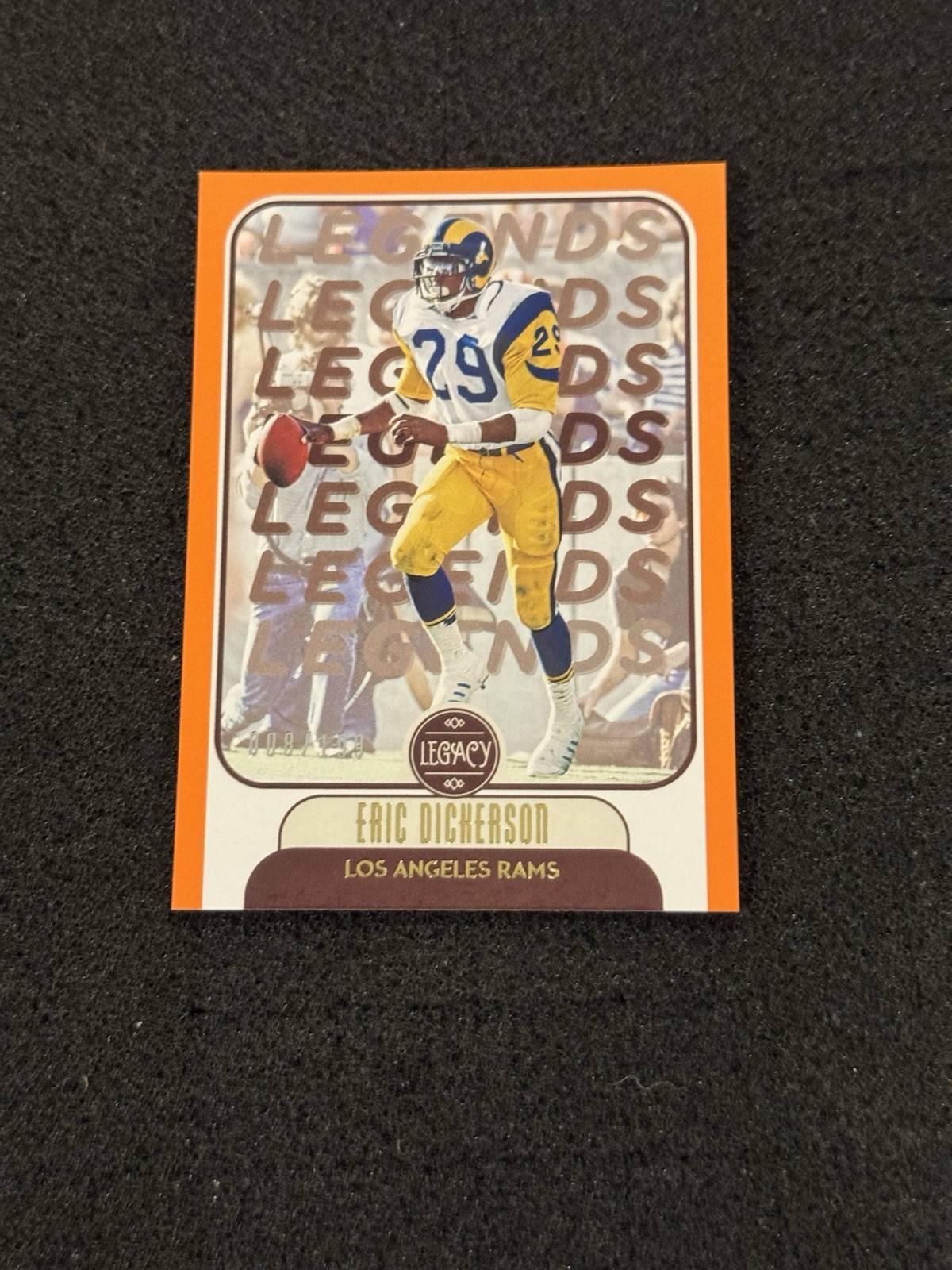 2021 Panini Legacy  Legends #111 Eric Dickerson Orange /199 HOF
