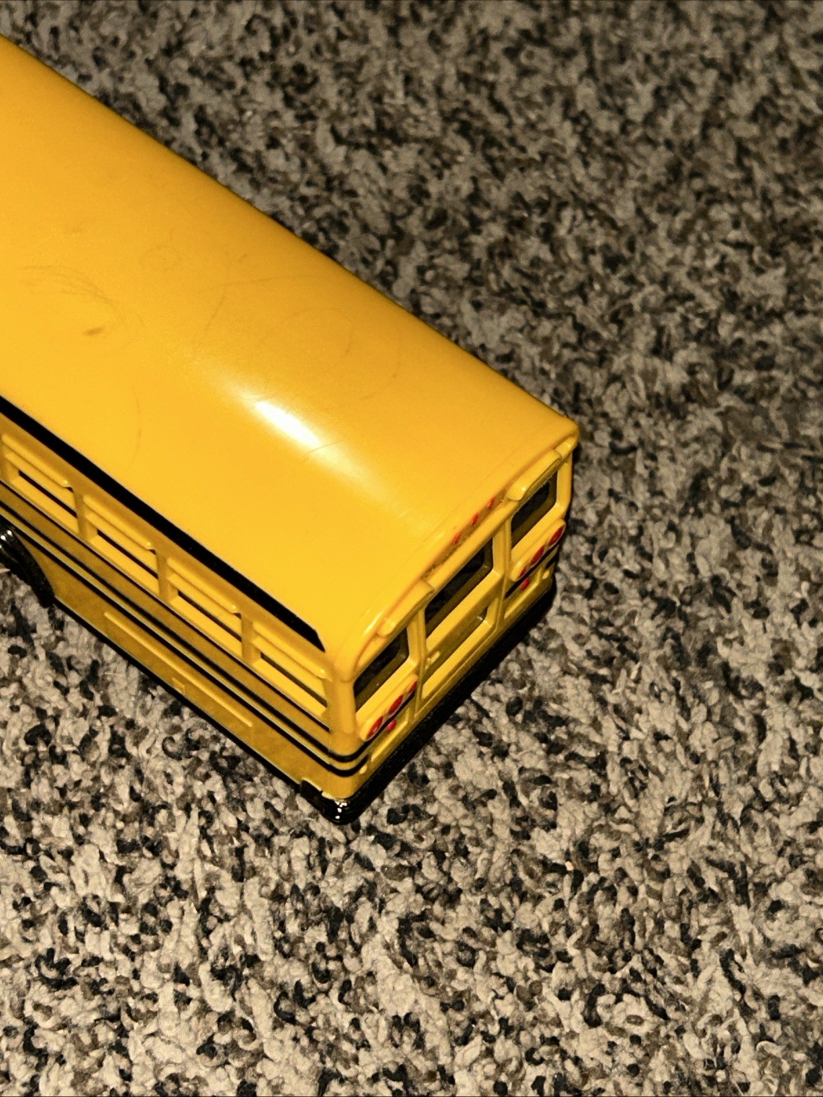 Yellow School Bus 330 Coin Bank Plastic, Blue Bird, 10-inch Vintage No Plug