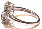 10k white gold .18ct SI2 H round diamond ring 2.5g womens Love knot cluster 6 — photo 2