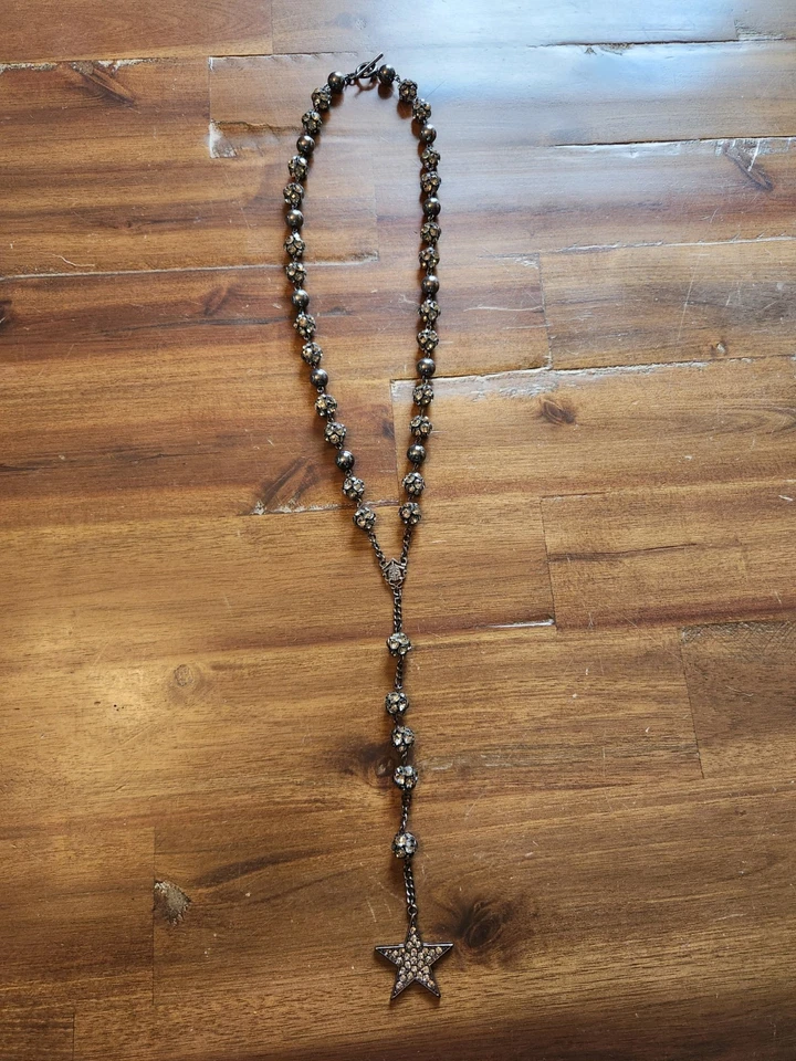 * Редкий * Y2K Джерси берег блестящий звезда ожерелье на роскошные шнурки - Изображение 4 из 4