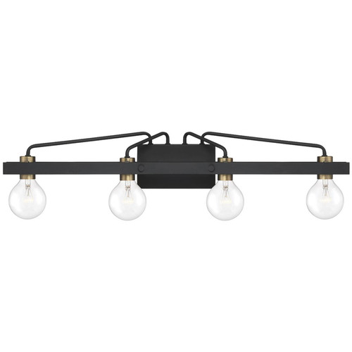 Designers Fountain 94204-BK Ravella 4 Light 33 inch Black Bath Light Wall Light