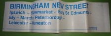 Vintage Railway Window Destination Label Birmingham New Street Express