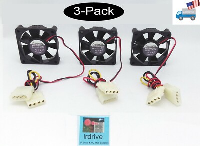 3-pack Genuine Sunon KD1206PHB3 PC CPU/Case 60mm x 15mm Cooling Fans, 4pin Molex