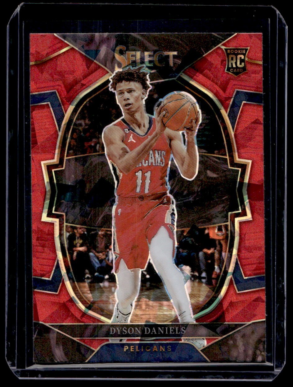 2022 Panini Select Dyson Daniels Red Cracked Ice Prizm Concourse RC #67 Pelicans