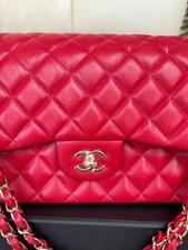 Authentic Chanel Red Caviar Jumbo Unused Reduced !