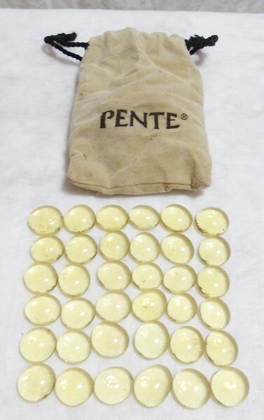PENTE GAME - REPLACEMENT YELLOW STONES - 36 COUNT - STONES ONLY - VINTAGE