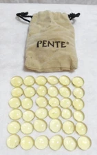 PENTE GAME - REPLACEMENT YELLOW STONES - 36 COUNT - STONES ONLY - VINTAGE