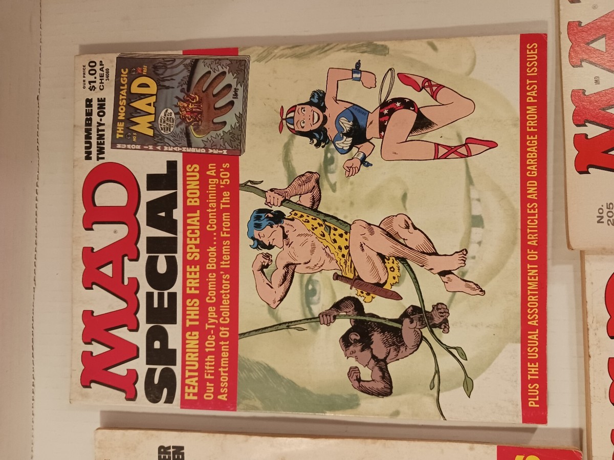 Vintage 70s Mad Magazine Lot of 6 Original. Grease Superman Close