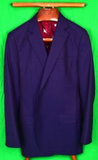 Brooks Brothers Navy Pinstripe Trop Wool Suit Jacket w/ Burg Hunt Motif Lining