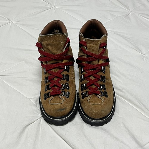 Montblanc Womens Suede Vintage Hiking Shoes Boots B SZ 5.5 - Picture 4 of 7