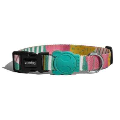 Zee.Dog Salina Pink Cute Dog Collar | Adjustable Durable w Security Lock Buckle