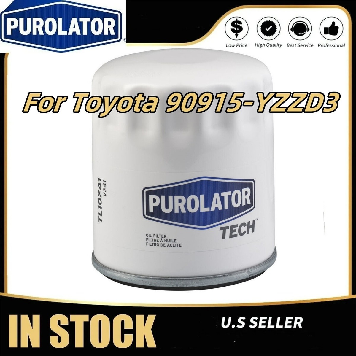 シェルターオーダー yamamosio19996 Purolator For Toyota 90915-YZZD3 Replacement Oil Filter New Free