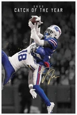 Justin Jefferson Poster, Minnesota Vikings Canvas - No Frame