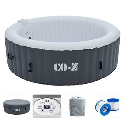 #ad #ad CO Z Portable Inflatable Hot Tub Spa 130 Air Jets w Pump amp; Cover 2 4 6 Person US $369.99