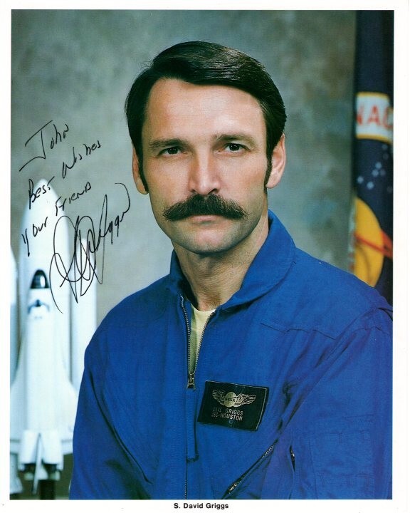 DAVID GRIGGS Signed 8x10 NASA ASTRONAUT Litho Photograph - To John