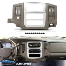 Fit For 2002-2005 Dodge Ram 2500 Center Radio Dash Trim Panel Bezel Beige Silver