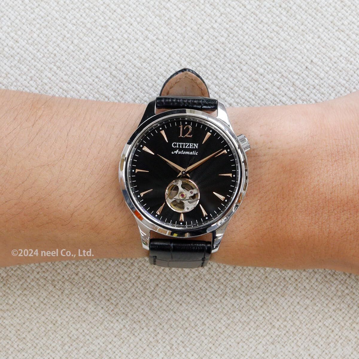 Citizen] Watch Mechanical Open Heart See-through Back NH9131-14E