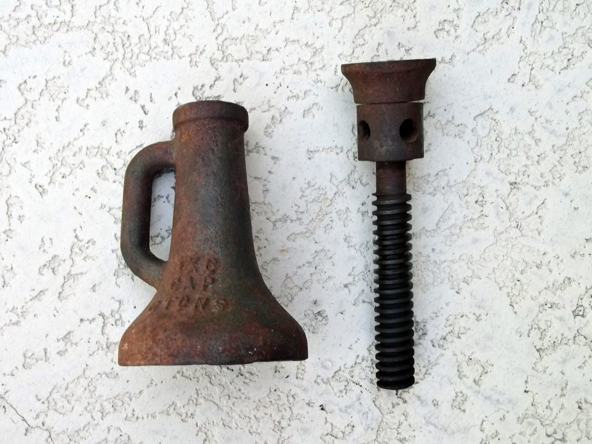 Antique Cast Iron Screw Jack 1x6 GAP 6 Tons House Machinist