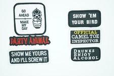 Funny, Adult, Novelty, Ironic, Iron On, Biker Patches, Assorted Styles
