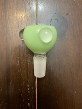 14mm Premium Glass Bowl Pipe Cream Green