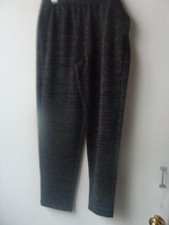 NWT Tommy Hilfiger Women's Black Gray Knit Lurex Pant, size L