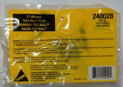Cherne Industries 240028 Two Inch Test Ball Plug Rubber Product | eBay