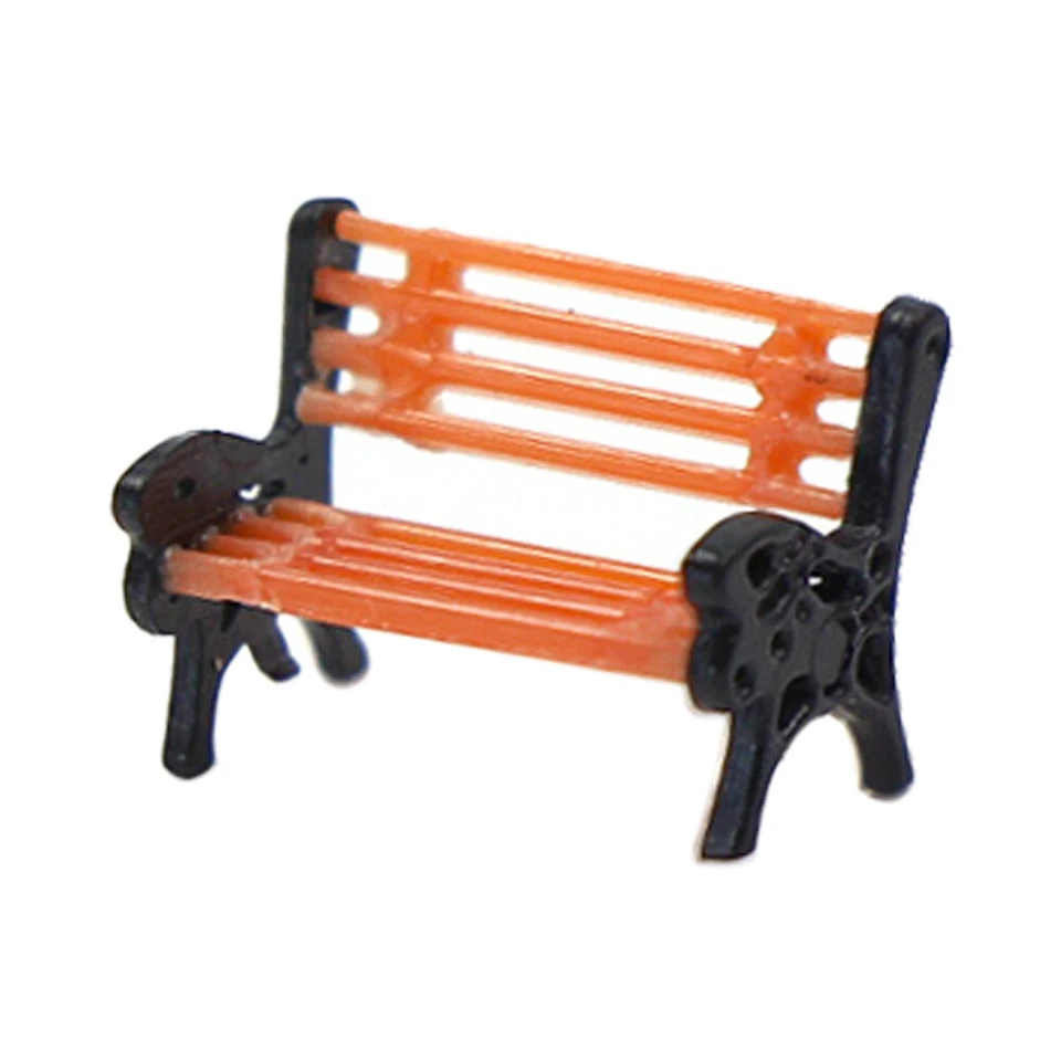 10pcs Model Trains N Scale 1:160 Bench Chair Settee Model Park Scenery YZ150 - Image 3 of 4