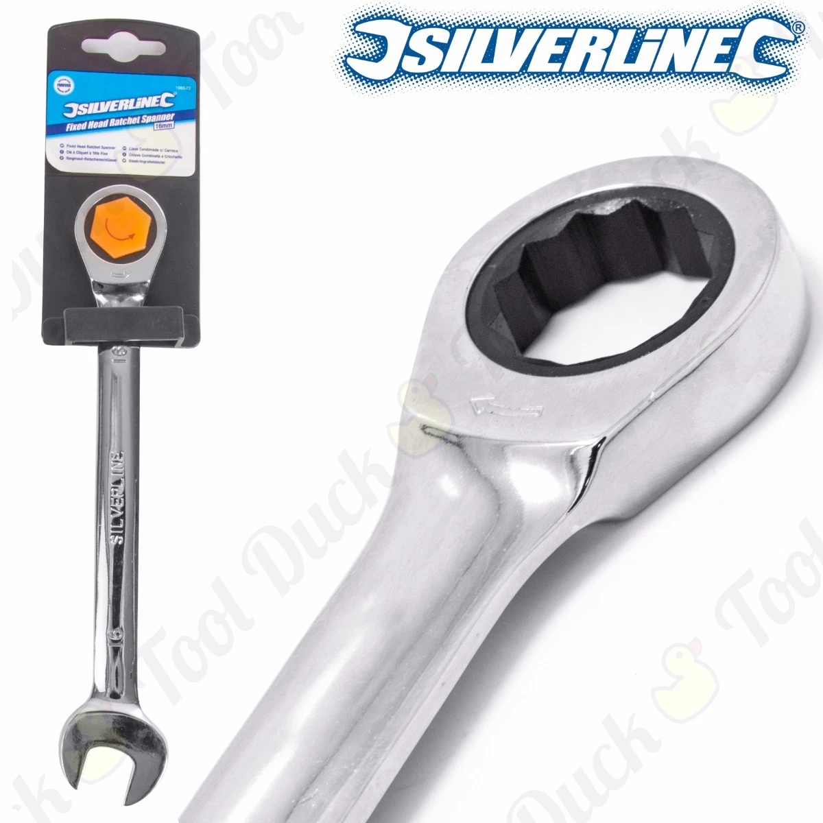 13mm SILVERLINE 245073 POLISHED FIXED HEAD RATCHET SPANNER Combination Wrench
