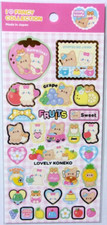 GAIA Lovely Baby Cat Sticker Sheet Made in Japan Fruits Sweets
