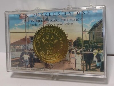 Vintage Marblehead MA Postcard Cube Puzzle 6-Image Souvenir 1993
