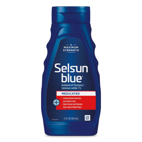 Selsun Blue Maximum Strength Medicated Anti-Dandruff Shampoo Menthol Itchy Scalp - Picture 1 of 8