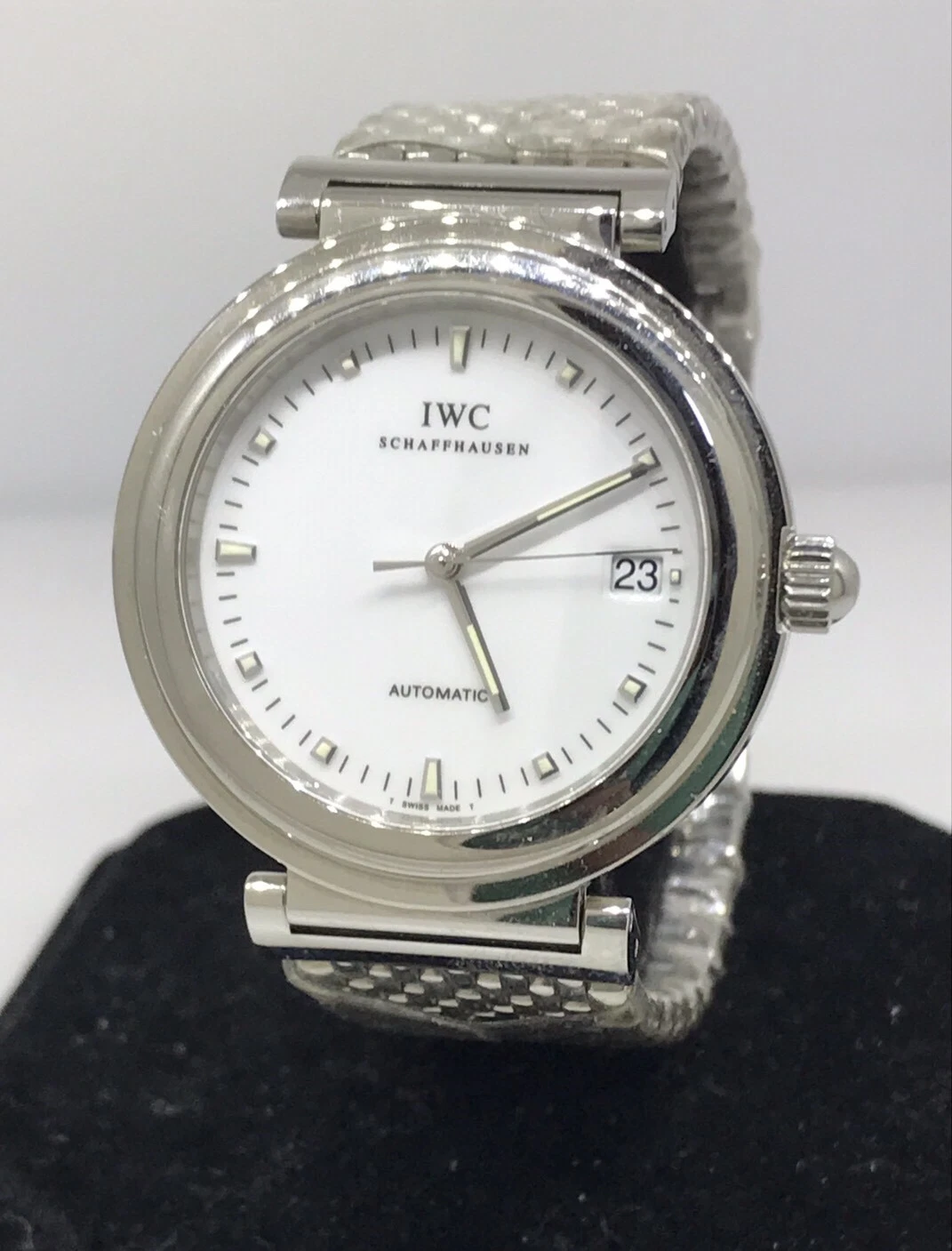 IWC Schaffhausen — IWC Vintage Portofino Stainless Steel White Dial Automatic Men's Bracelet Watch