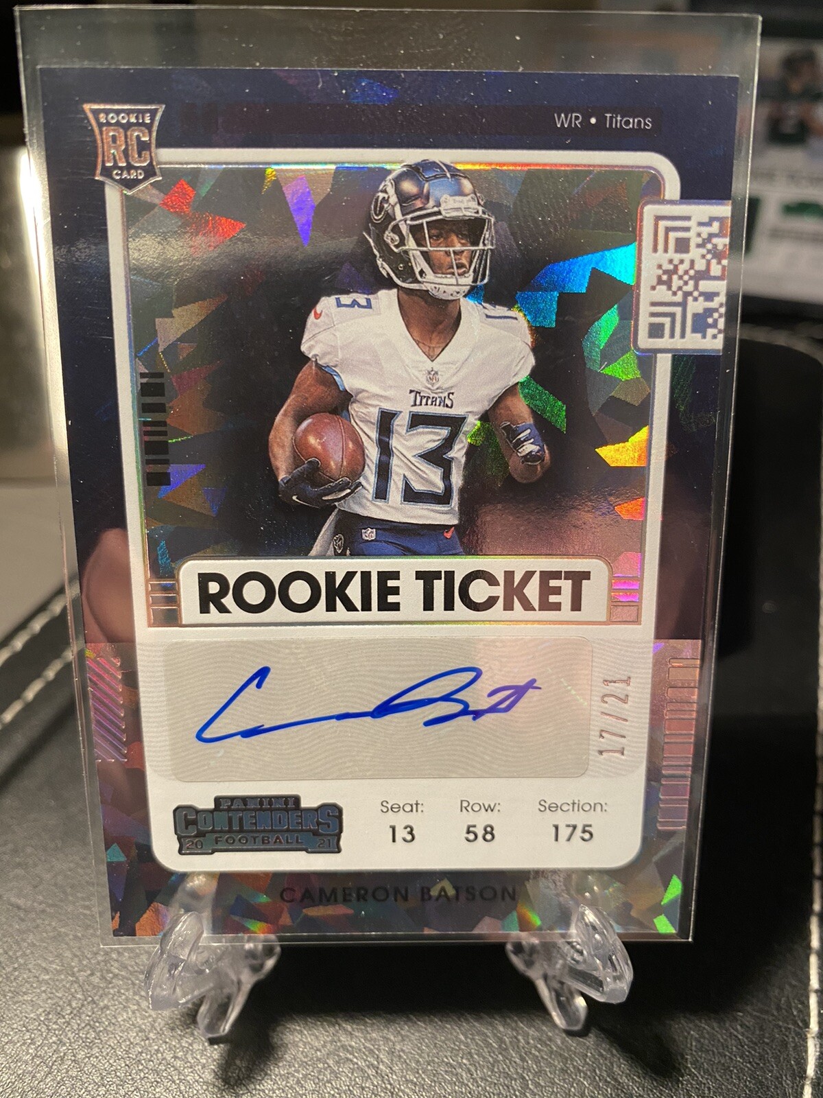 2021 Panini Contenders Cameron Batson Rookie Ticket Auto Cracked Ice #/21