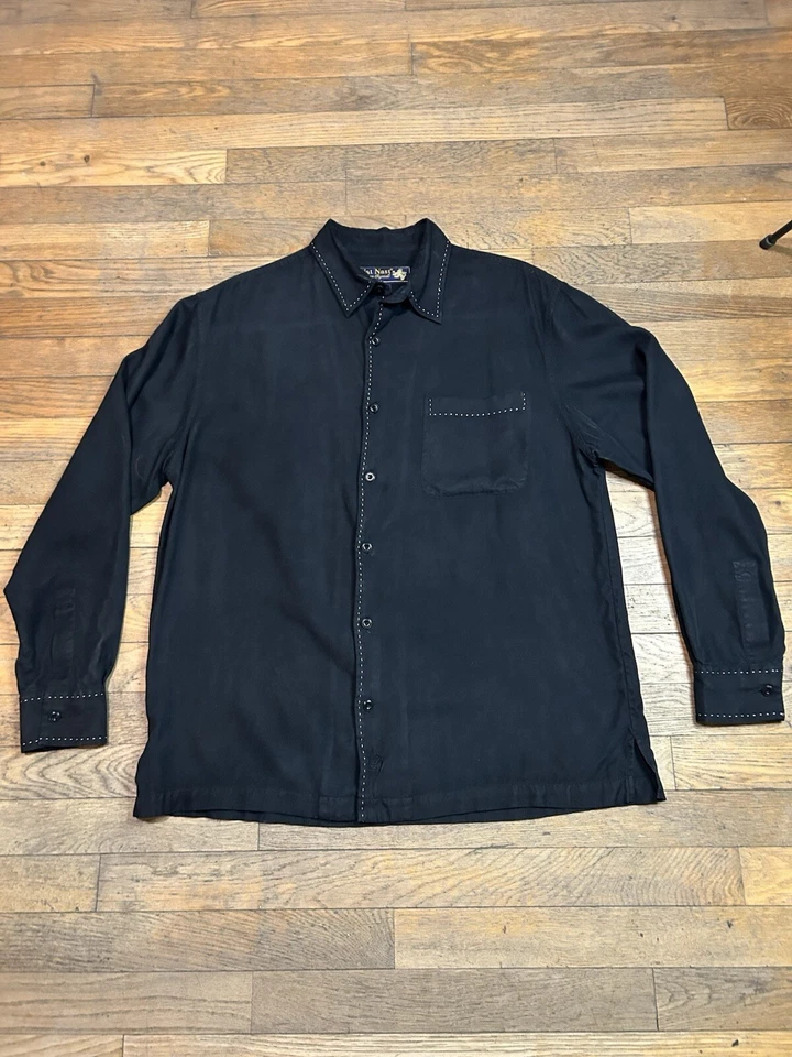 Nat Nast Friendly Tip Fine Hand Made Cigars Vintage Western Button Down Men - Image 3 of 4