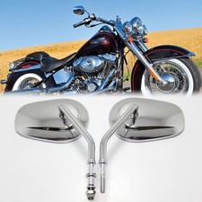 Chrom Motorrad Spiegel Rückspiegel Für Harley Touring Sportster Softail Deluxe
