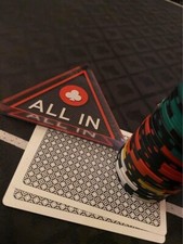 High Quality 'All In' Texas Hold 'Em Poker Triangle - 10mm Acrylic - UK Made