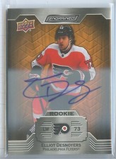 Elliot Desnoyers 2023-24 Upper Deck Engrained Rookie Auto Philadelphia Flyers