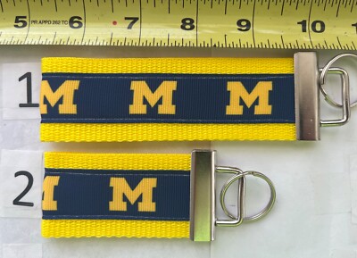 University of Michigan Keychain Stocking Stuffer Gift 4 Him Her BFF Wolverines