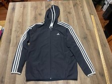 adidas Hoodie, Women's Size Large, Black White, Full Zip, Logo