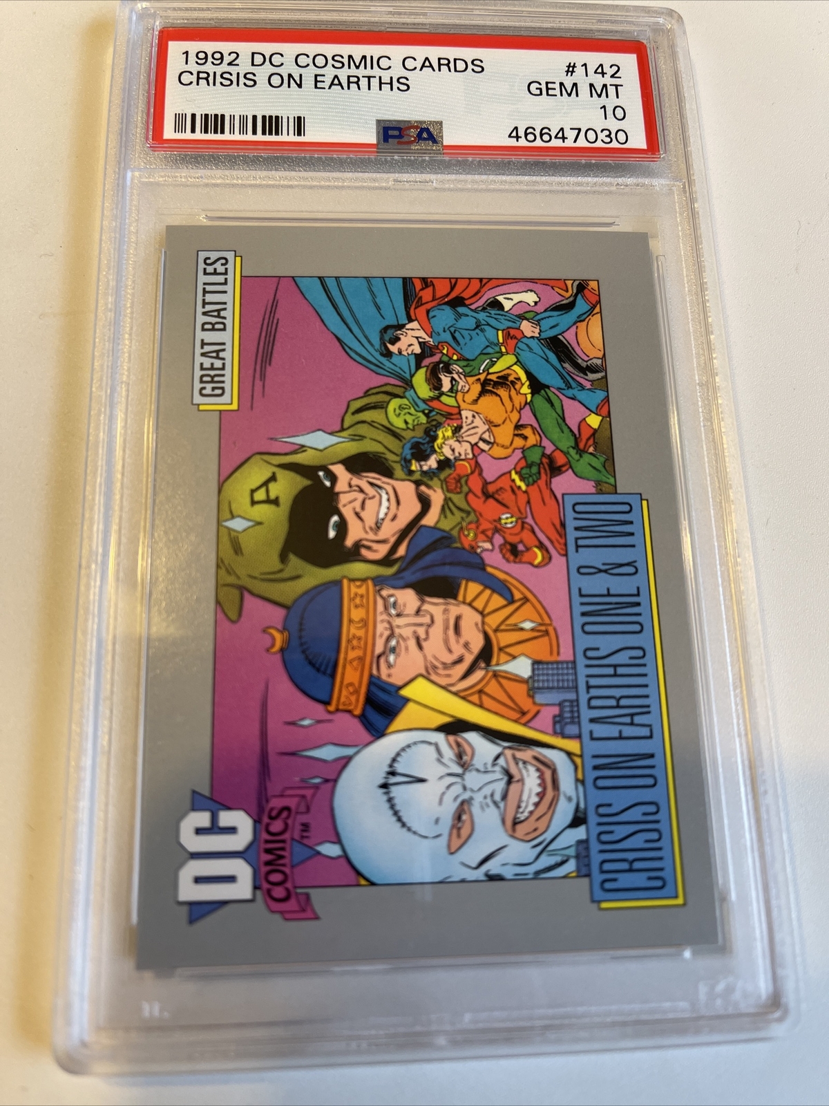 1992 DC COSMIC CARDS #142 Crisis On Earths front