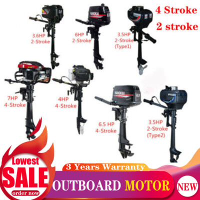 3.5HP 4HP 6HP 7HP Outboard Boat Motor Engine 2 Stroke 4 Stroke Water ...