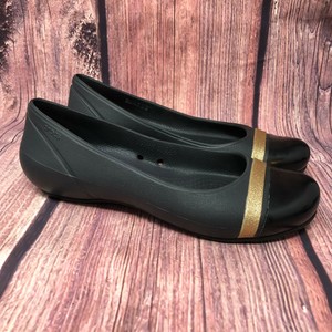 crocs black ballet flats