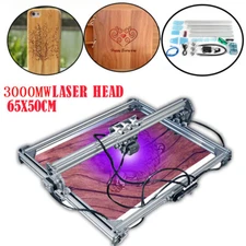 3000MW CNC Laser Engraving Cutting Machine, Desktop Wood Printer Tool 65x50cm