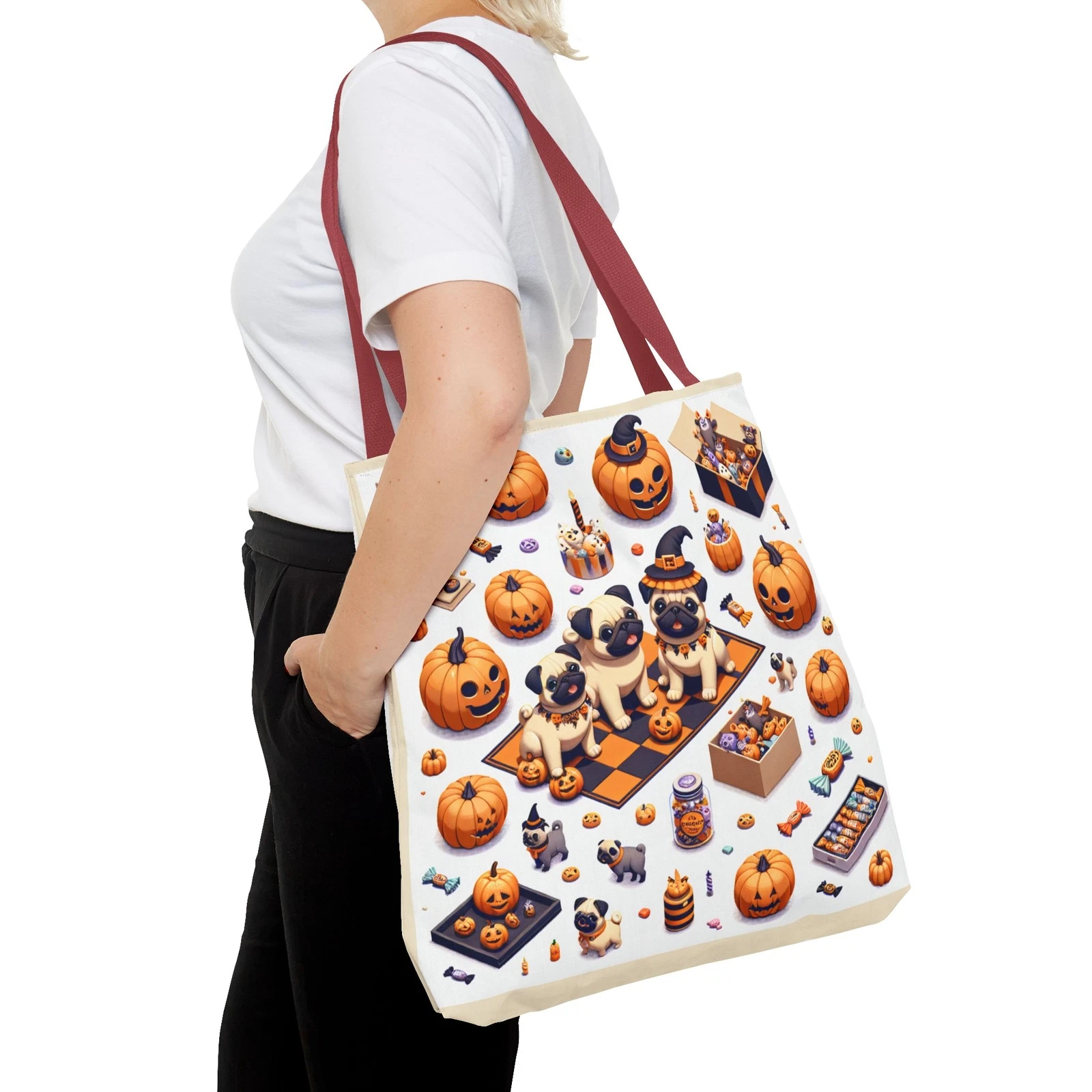 Halloween and Pugs Tote Bag