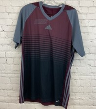 Adidas Youth Unisex MiTiro 17 BR6844 Maroon Gray Black SS Soccer Jersey NWT