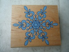 Rubber Stampede Snowflake Wood Mounted Rubber Stamp A1042-H 3 X 3 5/8